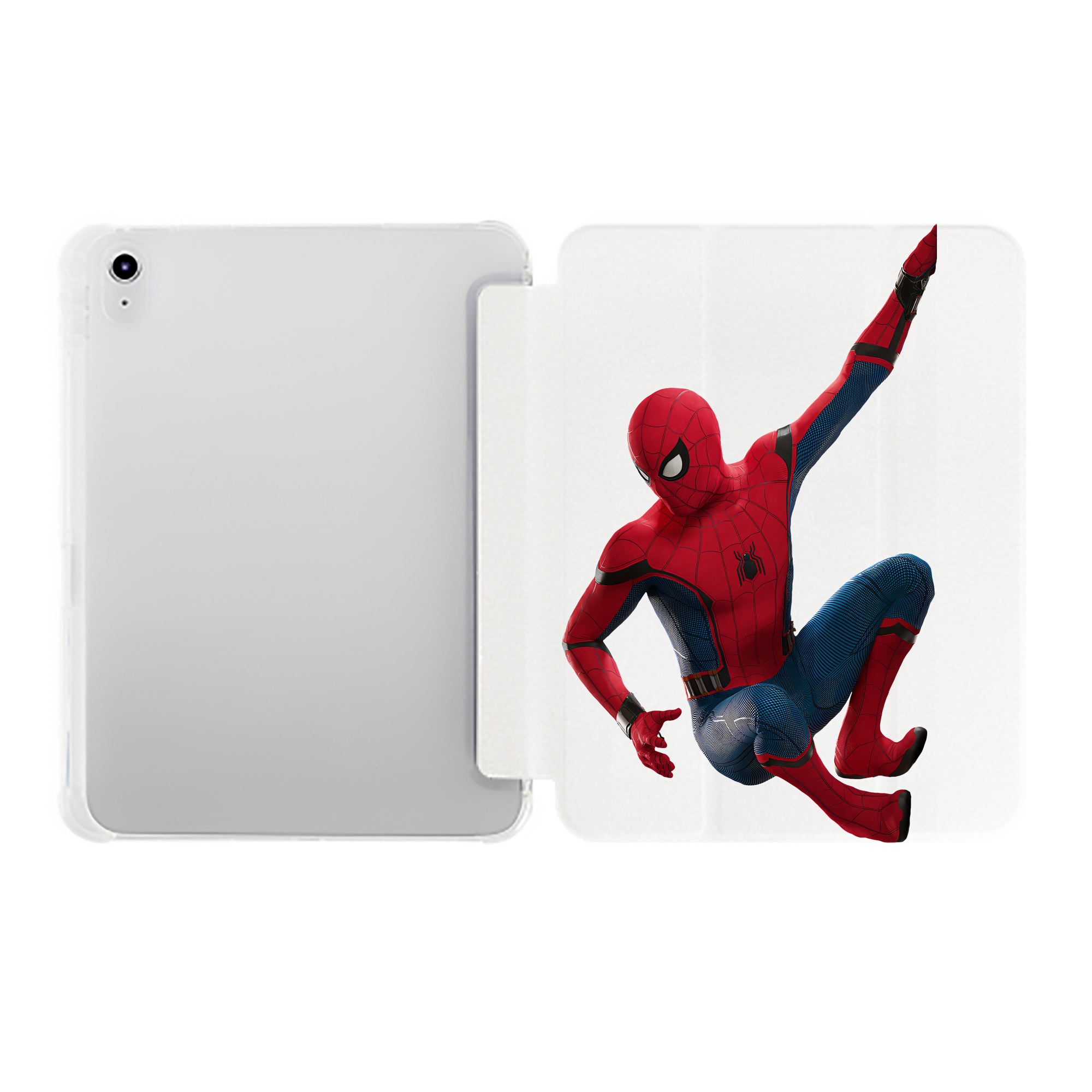 （画像用） Spider Man スパイダーマン IPad ケース ペン収納付き 三つ折りスタンド PUレザー×シリコン 対応機種9.5/10.5/10.9インチ